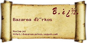 Bazarea Árkos névjegykártya